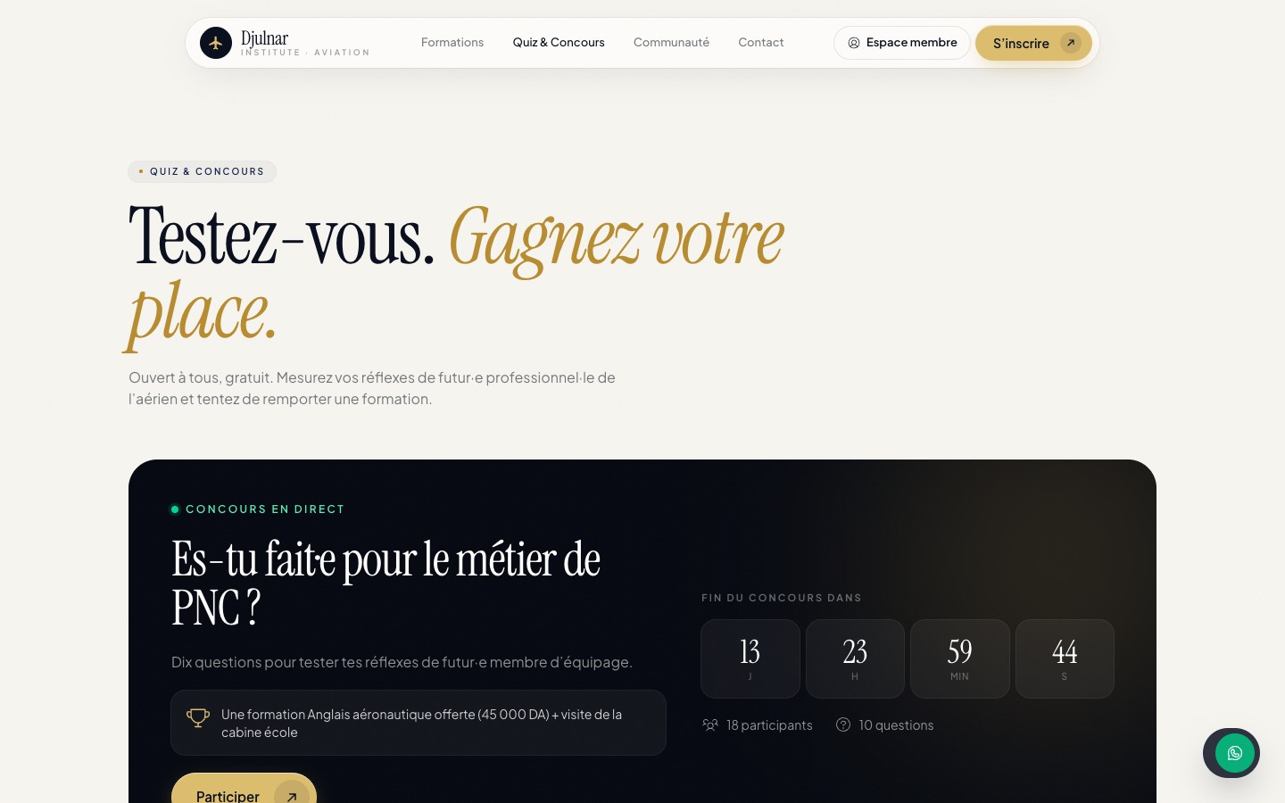 Quiz et concours